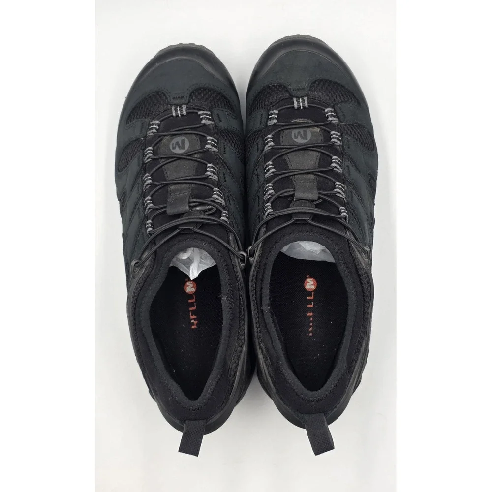 Merrell Chameleon 8 Mens 11 Waterproof Nubuck Leather Lace-Up Hiking Shoes Black